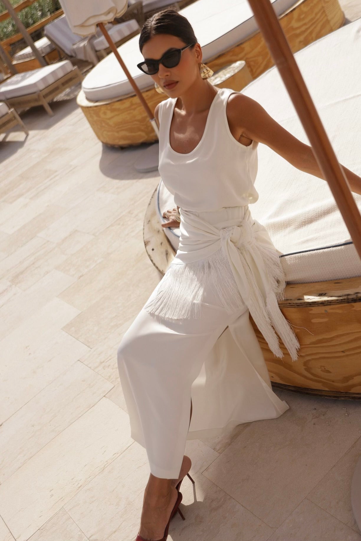 Total Look Cala Falda Beige