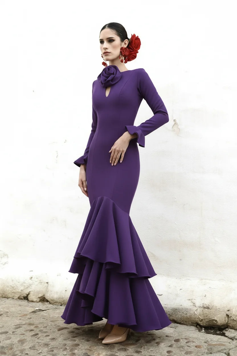 Vestido Flamenca Candela Morado