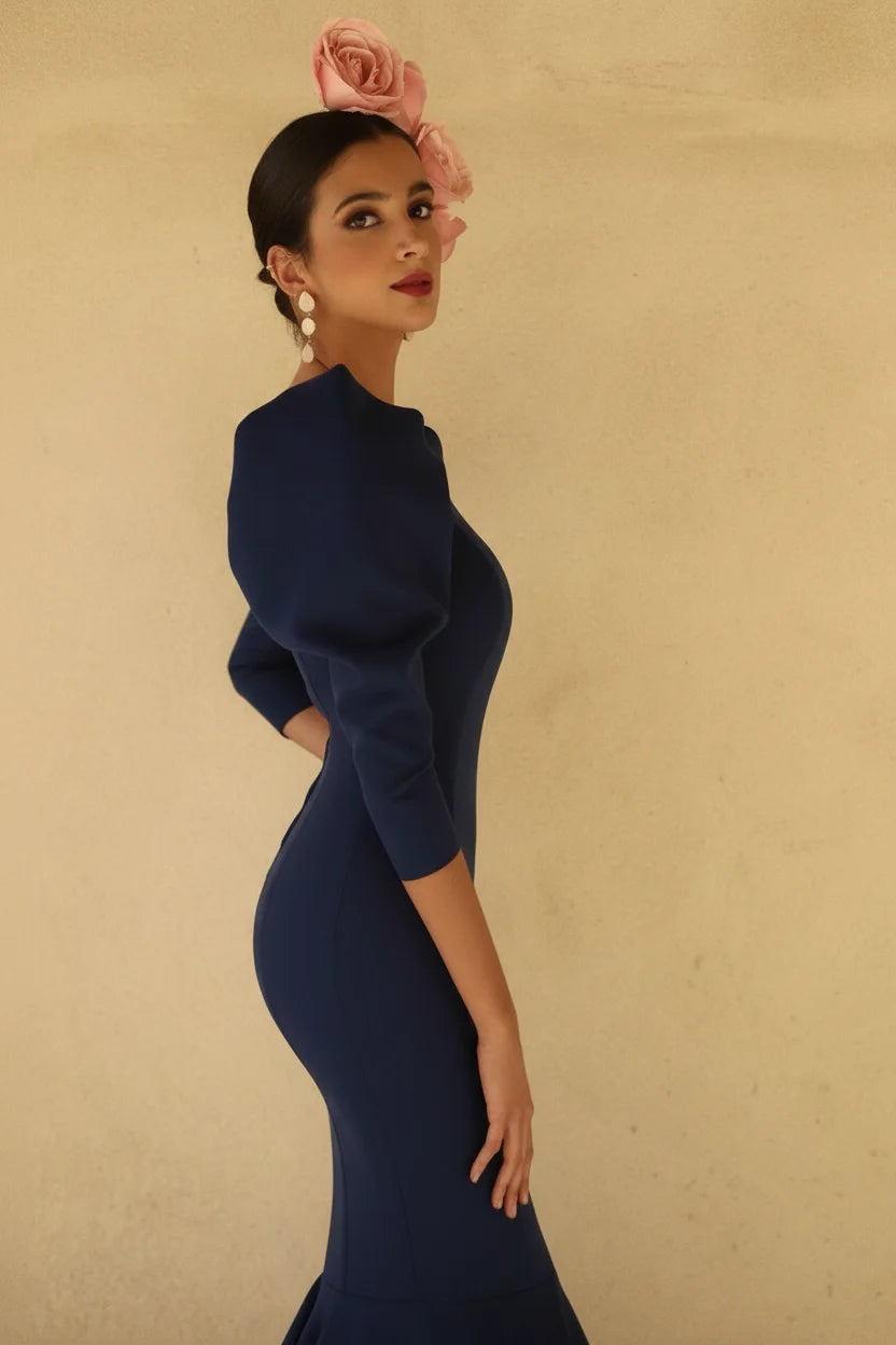 Vestido Flamenca Chiara Azul Noche