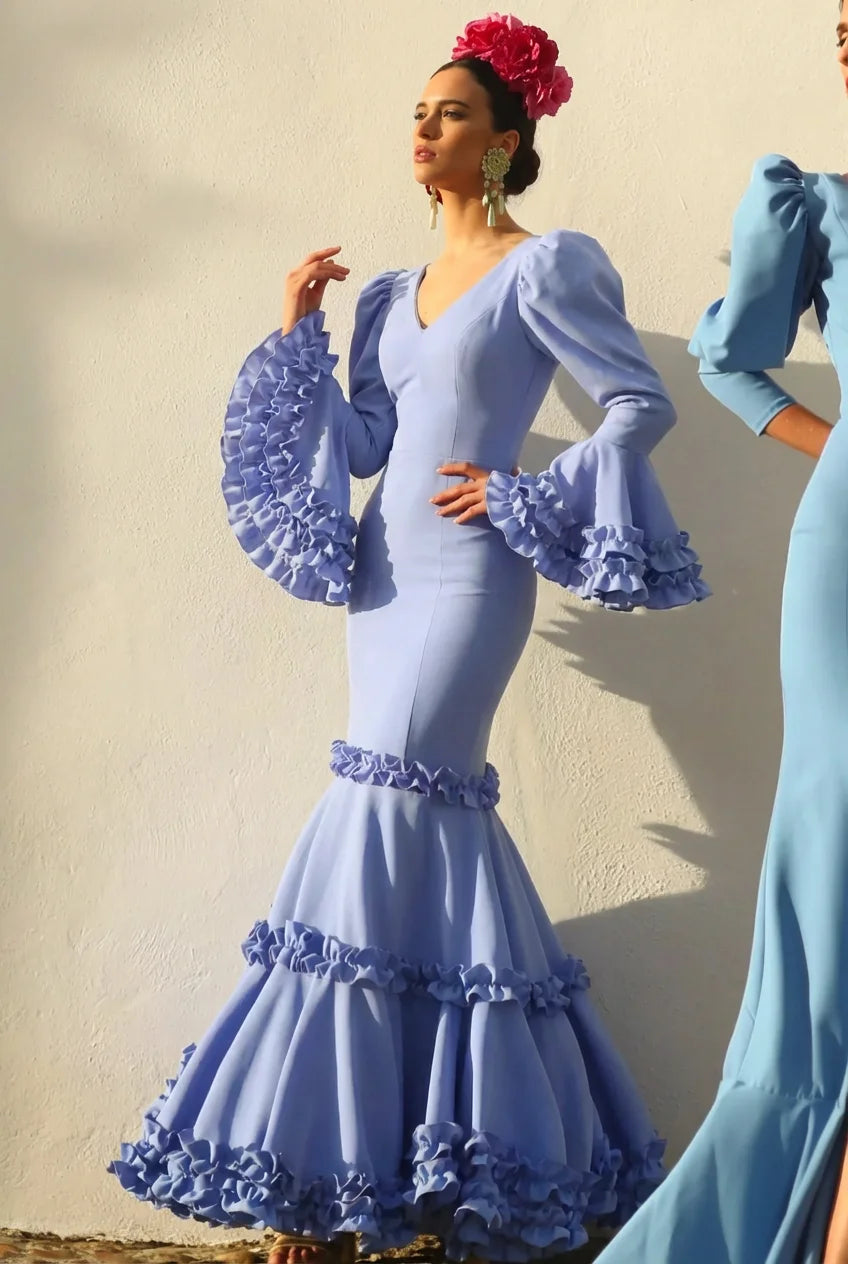 Vestido Flamenca Corale Añil