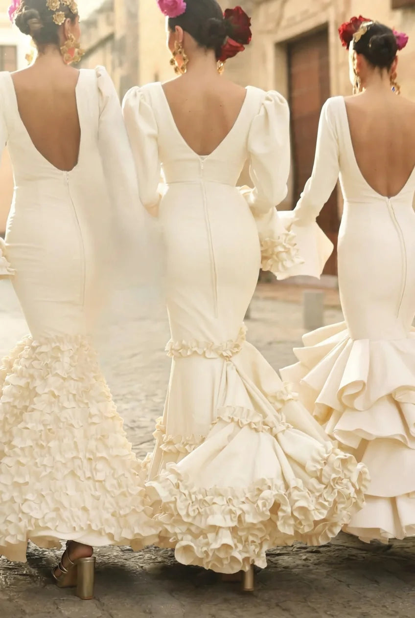 Vestido Flamenca Corale Beige