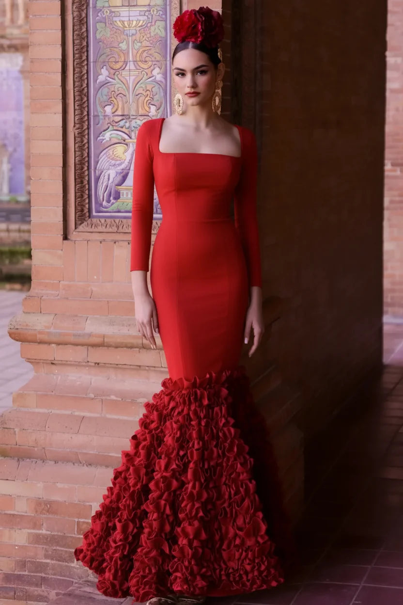 Vestido Flamenca Daniela Sangre