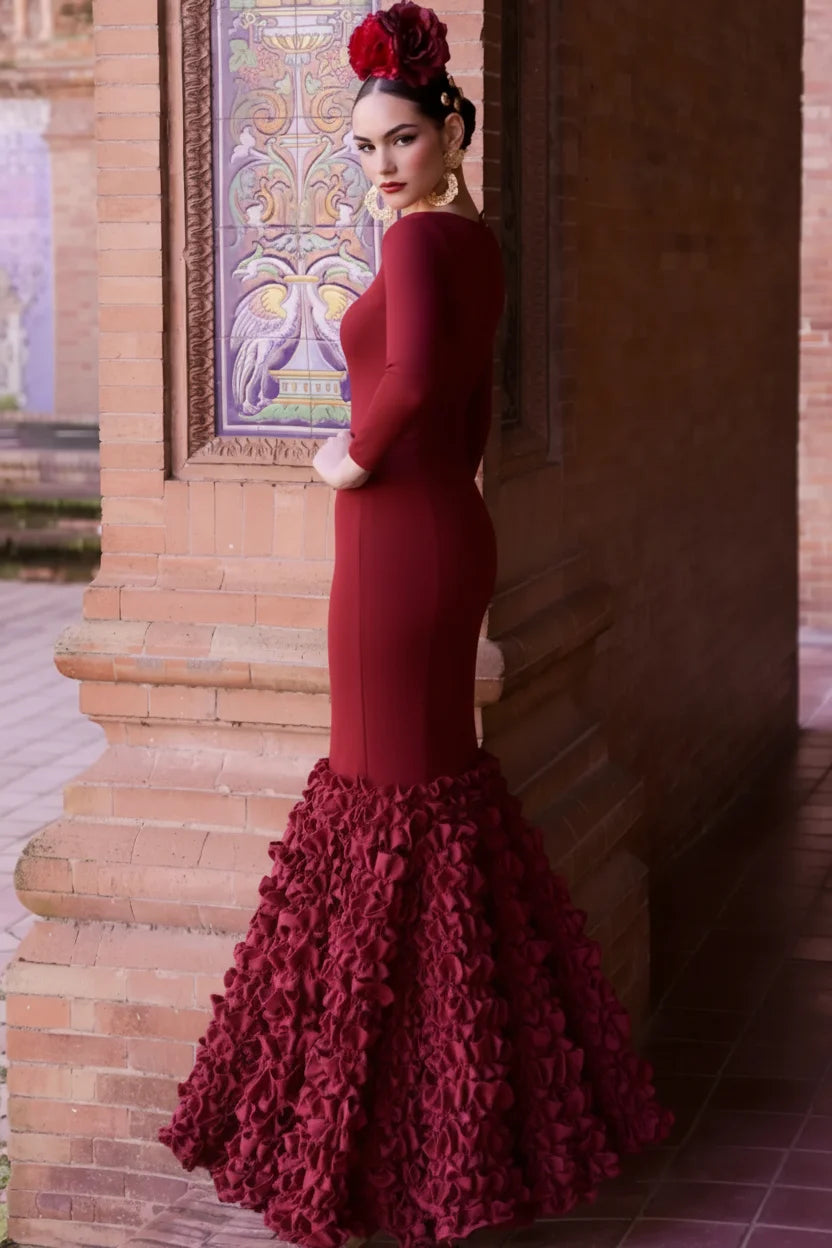 Vestido Flamenca Daniela Burdeos