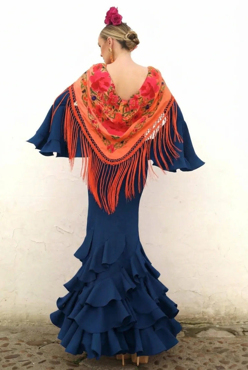 Vestido Flamenca Leonor Azul Noche