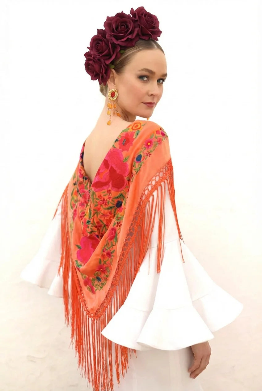 Vestido Flamenca Leonor Blanco