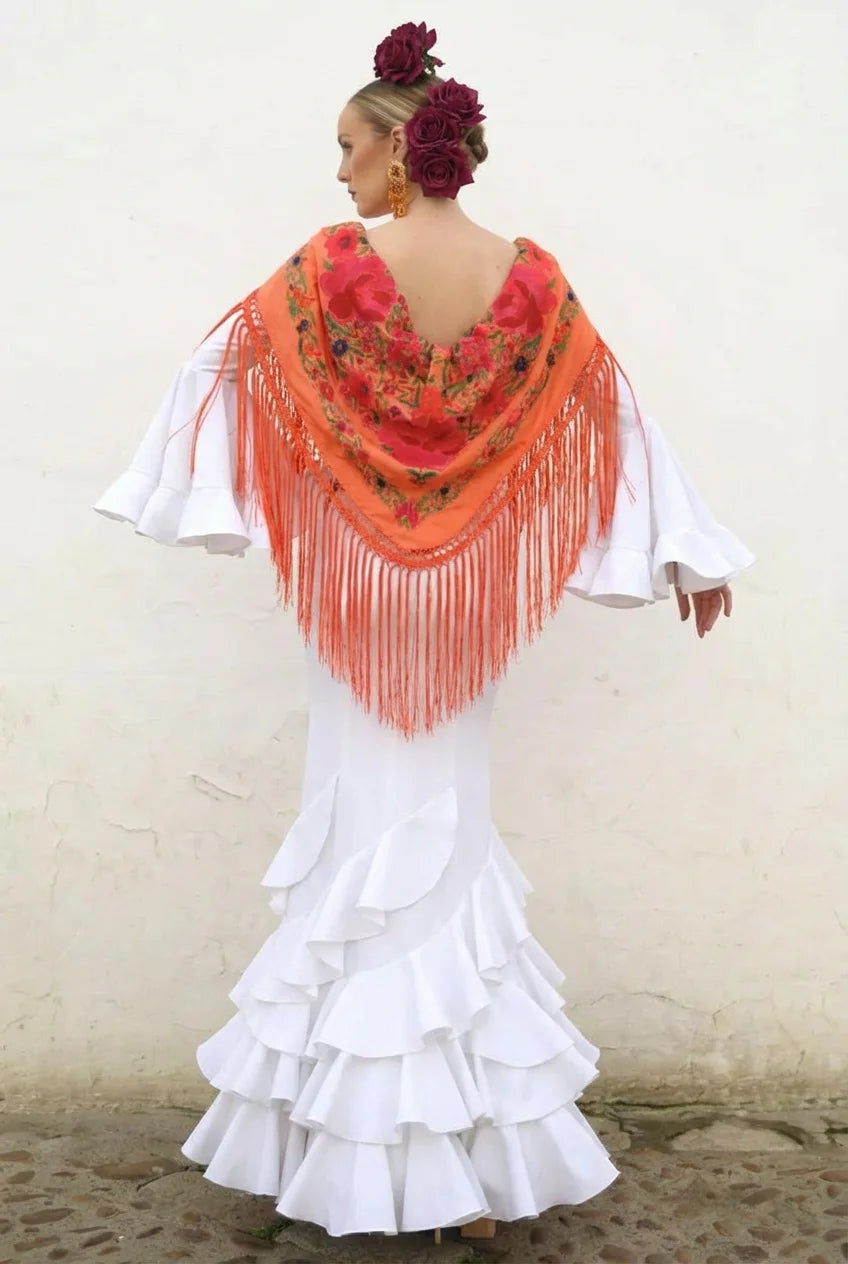 Vestido Flamenca Leonor Blanco