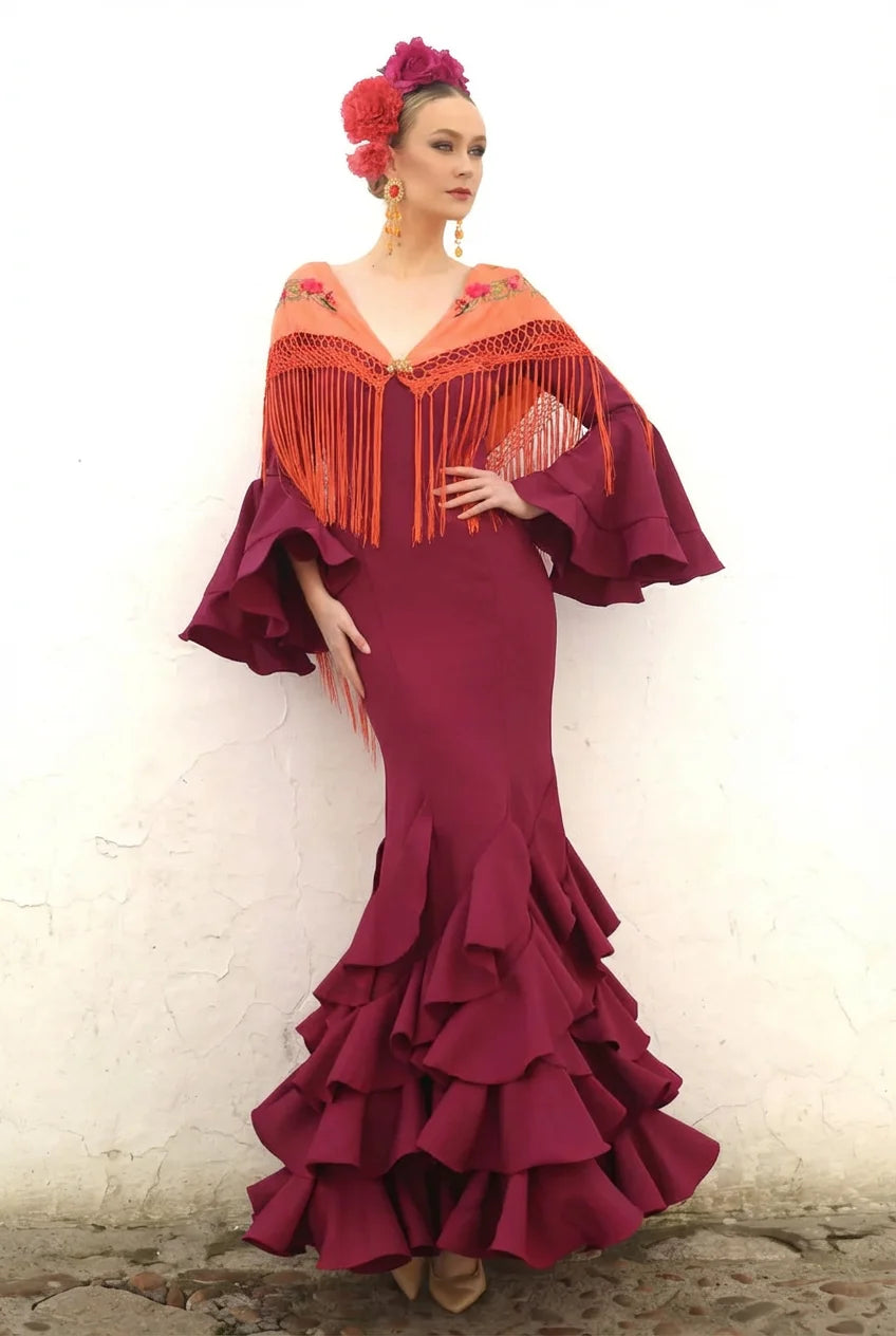 Vestido Flamenca Leonor Magenta
