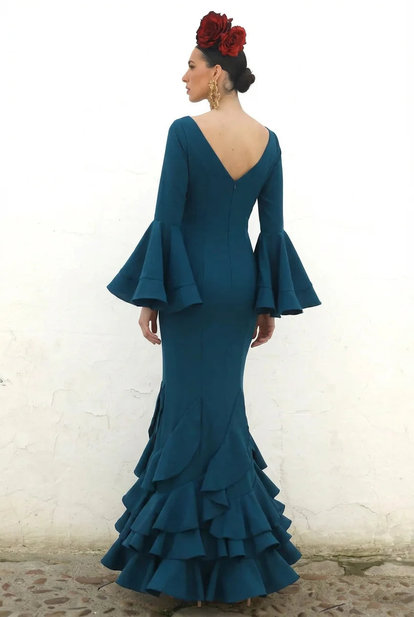 Vestido Flamenca Leonor Esmeralda