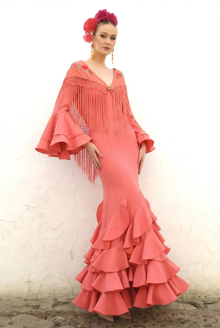 Vestido Flamenca Leonor Coral