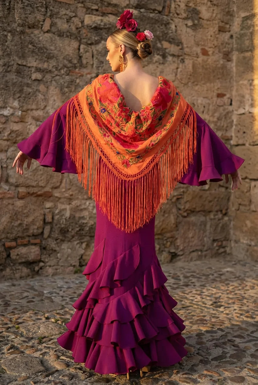 Vestido Flamenca Leonor Buganvilla