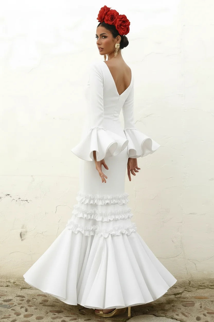 Vestido Flamenca Luisa Blanco