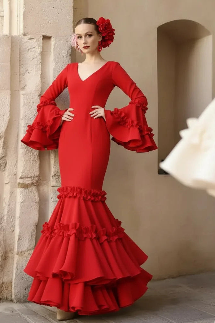 Vestido Flamenca Nerea Rojo