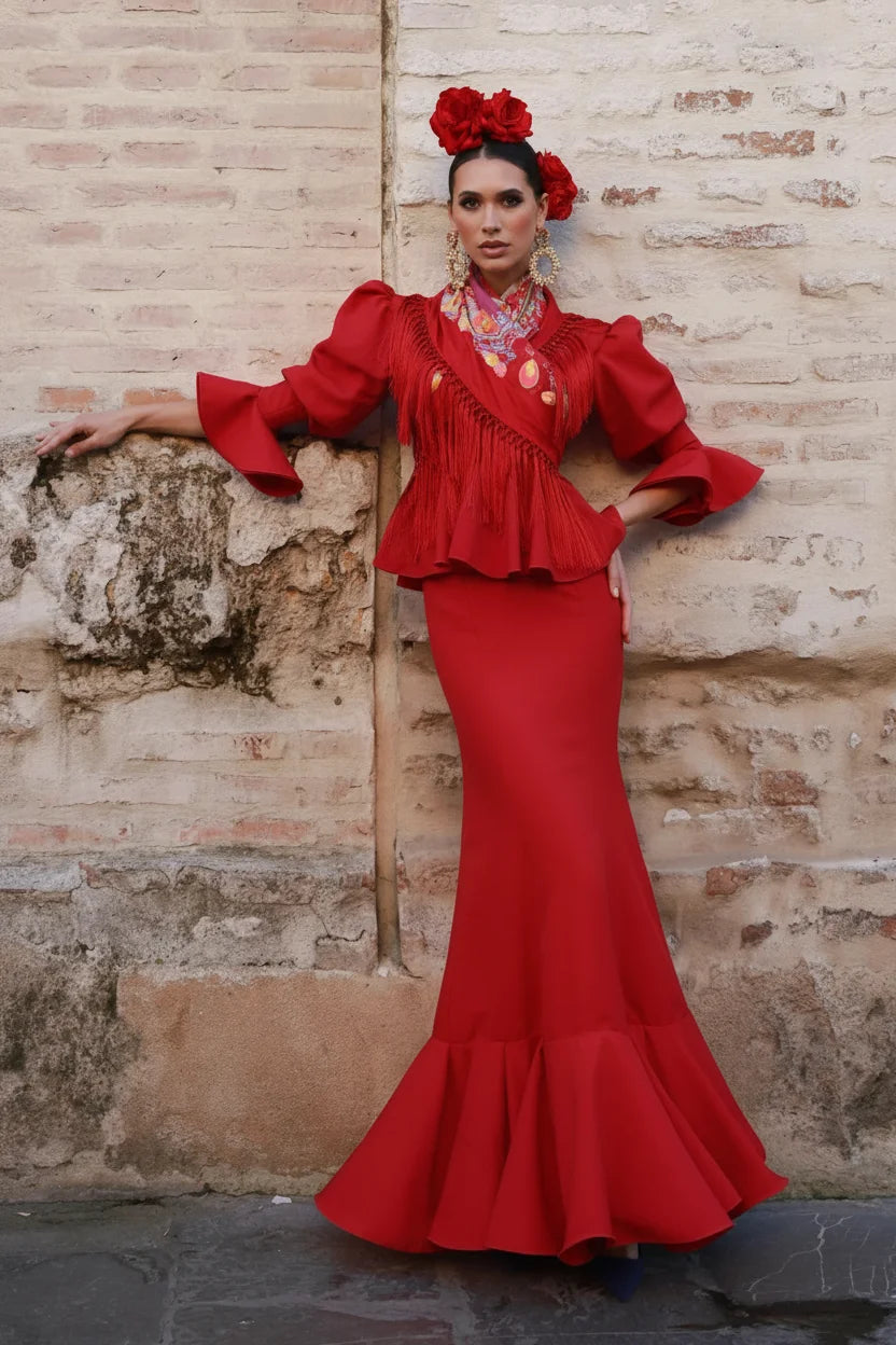 Vestido Flamenca Pepita Rojo