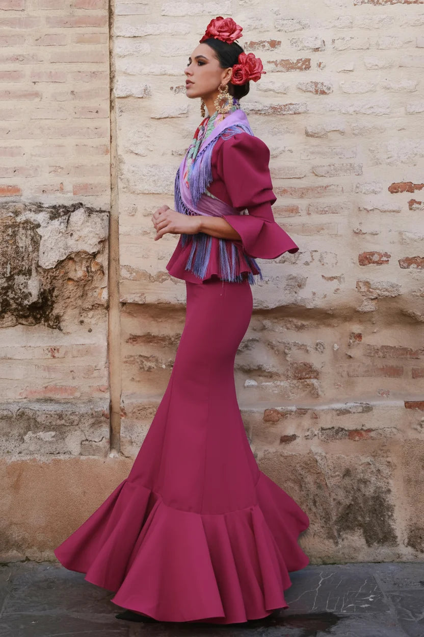Vestido Flamenca Pepita Buganvilla