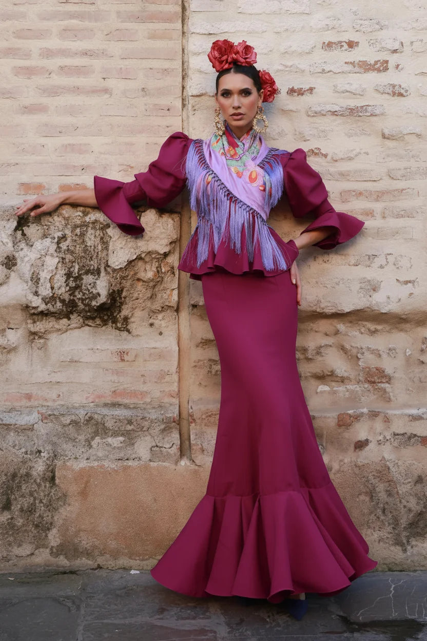 Vestido Flamenca Pepita Buganvilla