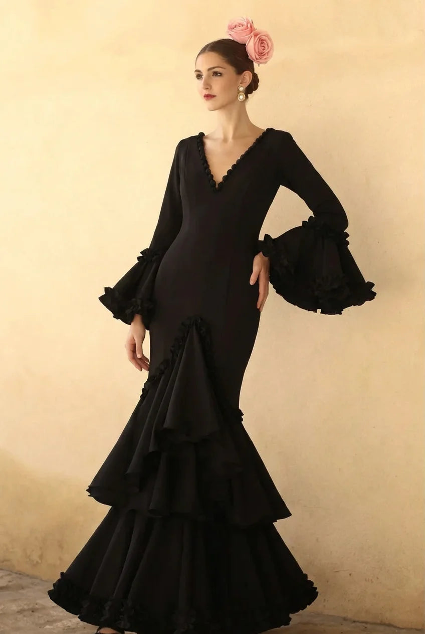 Vestido Flamenca Rocío Negro