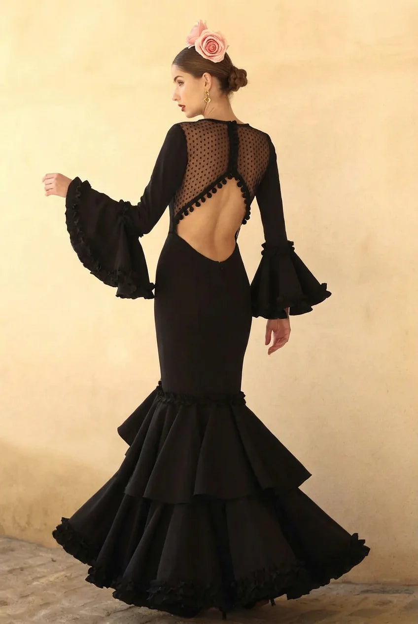 Vestido Flamenca Rocío Negro
