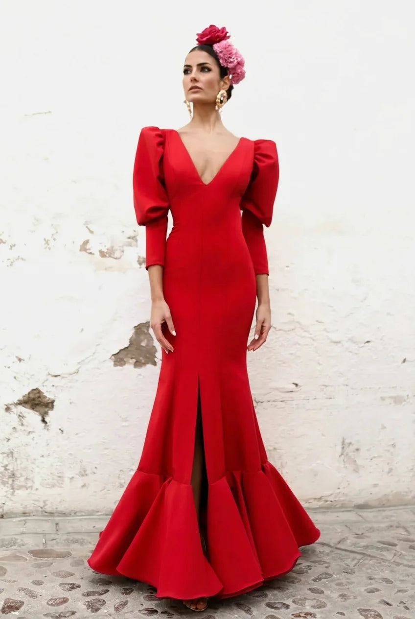 Vestido Flamenca Sira Rojo