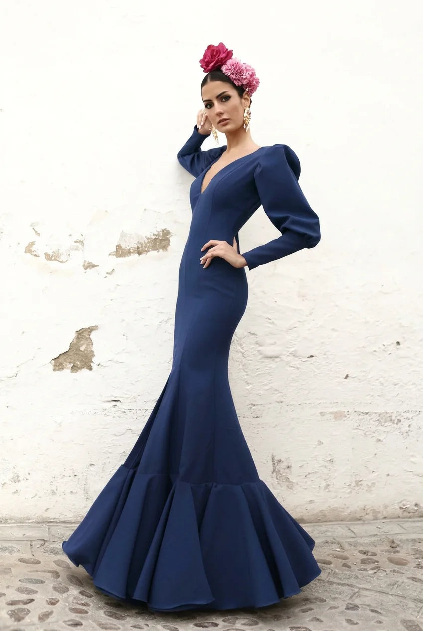 Vestido Flamenca Sira Azul Noche