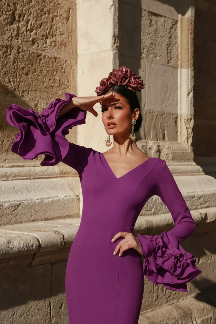 Vestido Flamenca Tulipán Orquídea