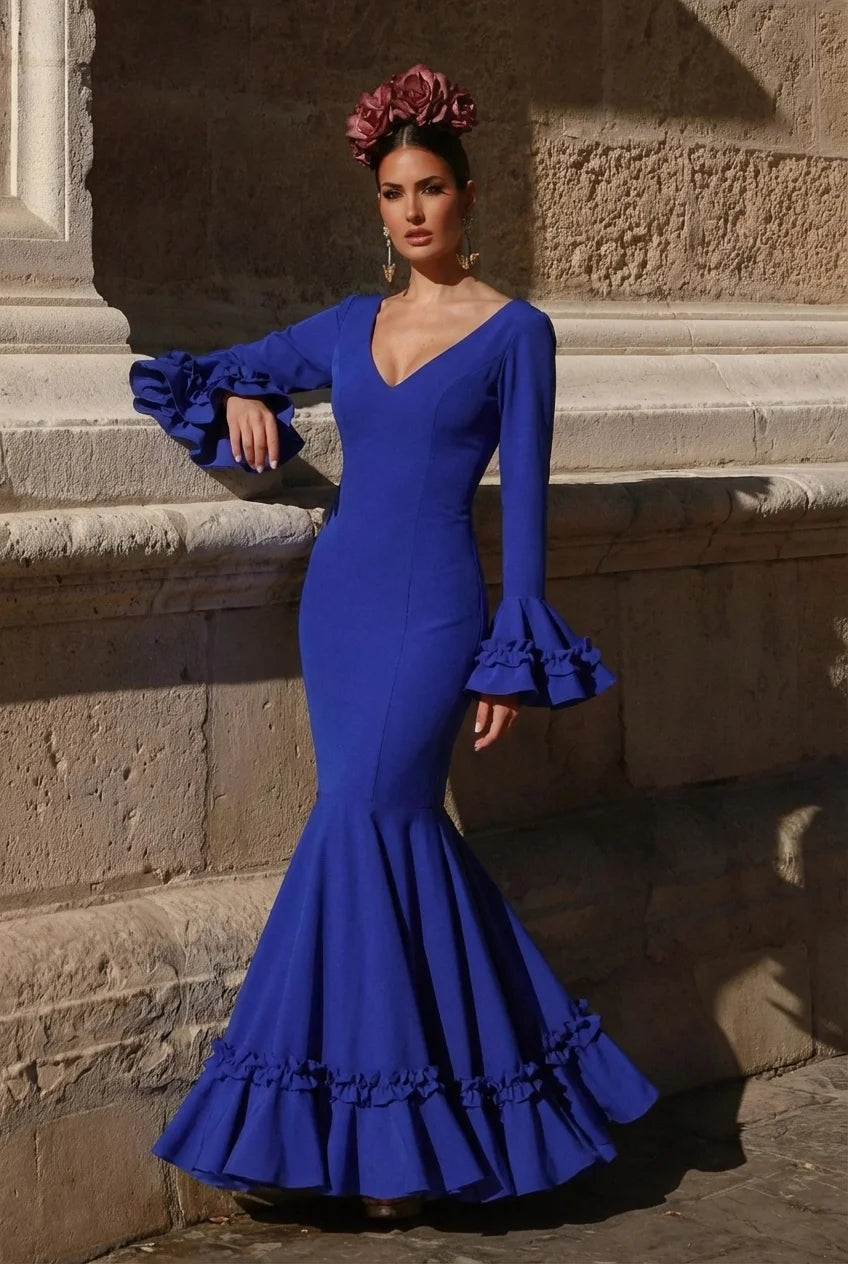 Vestido Flamenca Tulipán Azulina