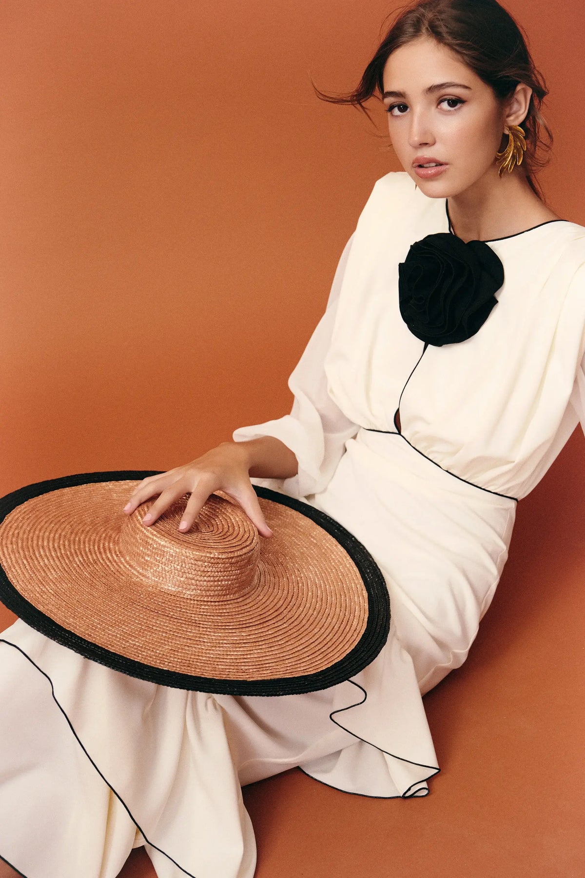 Vestido Alegría Beige Volantes